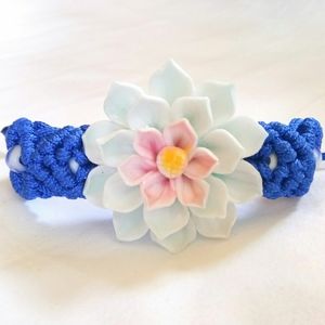 Blue Floral Bracelet